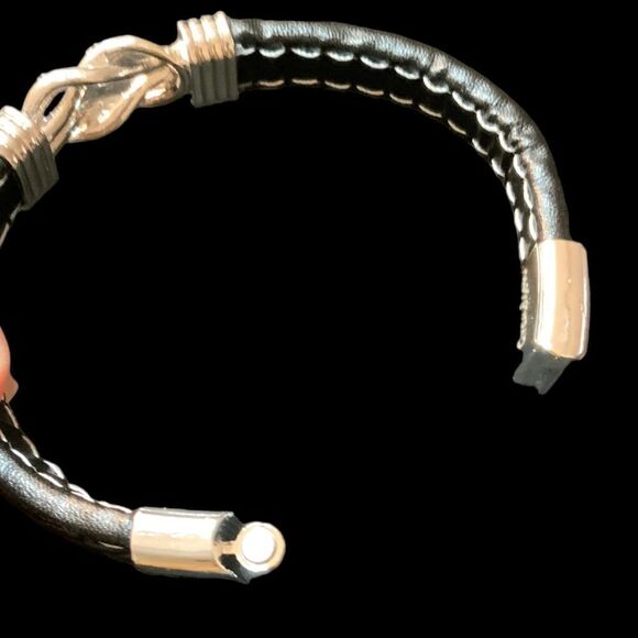 To My Grandson Faux Lthr Bracelet for Men Grandmother Grandson Forever Bracelet - Picture 10 of 14